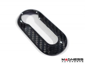 FIAT 500 Key Fob Cover - Carbon Fiber - Italian Flag Exposed